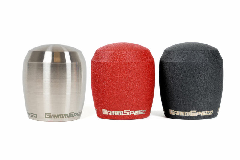 GrimmSpeed Stubby Shift Knob Stainless Steel (Raw) - M12x1.25 Shift Knobs GrimmSpeed