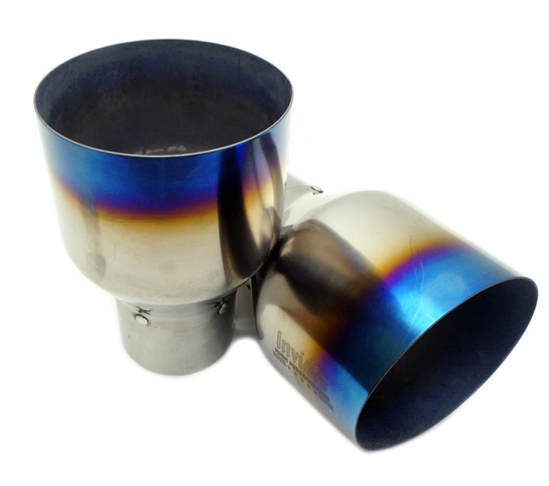 Invidia 15+ Subaru STI 4Dr Q300 Single Layer Titanium Burnt Quad Tip Cat-Back Exhaust Catback Invidia