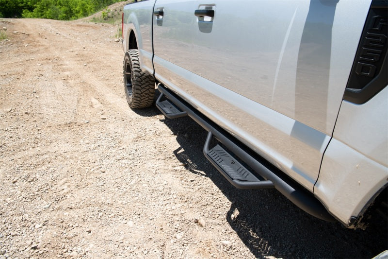 N-Fab Podium LG 99-16 Ford F-250/350 Super Duty Crew Cab - Tex. Black - 3in Side Steps N-Fab