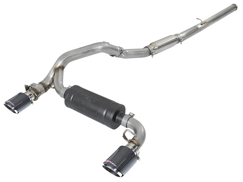 aFe Takeda 3in 304 SS Cat-Back Exhaust System w/ Carbon Fiber Tips 16-18 Ford Focus RS I4-2.3L (t) Catback aFe