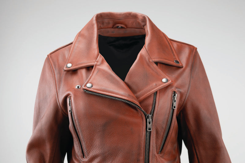 Kuryakyn Leather By River Road Arabian Spice Leather Jacket Red Womens - Small Jackets - Leather Kuryakyn