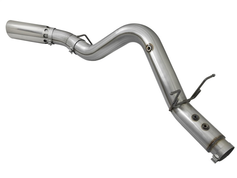 aFe LARGE BORE HD 5in 409-SS DPF-Back Exhaust w/Polished Tip 2017 GM Duramax V8-6.6L (td) L5P DPF Back aFe