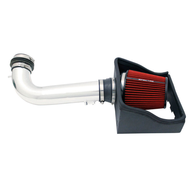 Spectre 09-10 Ford F150 V8-4.6L F/I Air Intake Kit - Polished w/Red Filter Cold Air Intakes Spectre