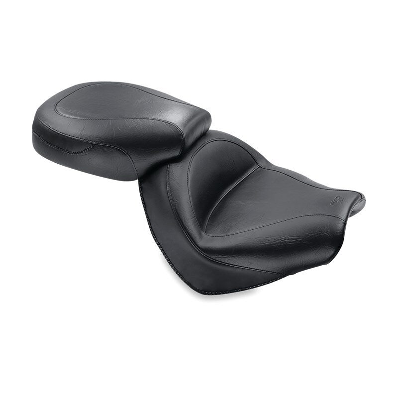 Mustang 04-09 Honda VTX1300C Wide Touring 2PC Seat - Black Two-Piece Motorcycle Seats Mustang Motorcycle