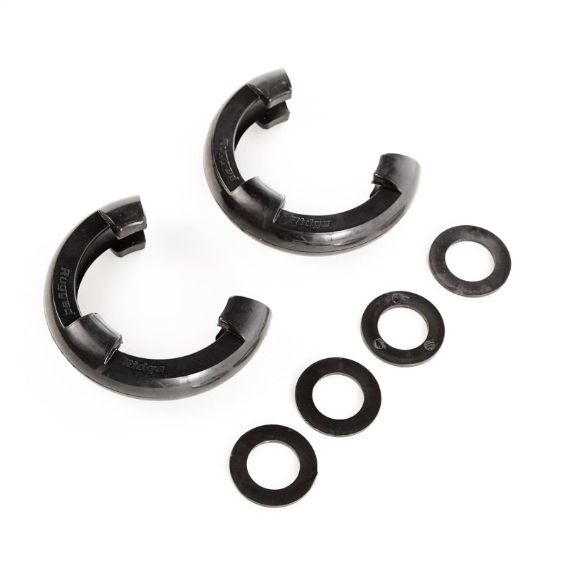 Rugged Ridge Black 7/8in D-Ring Isolator Kit Shackle Kits Rugged Ridge
