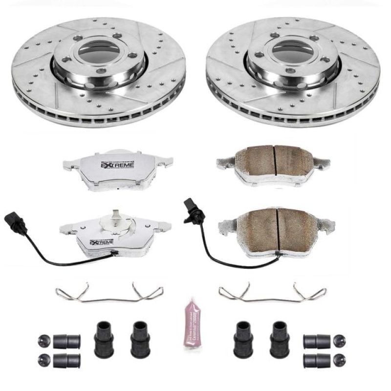 Power Stop 05-06 Audi A4 Front Z26 Street Warrior Brake Kit Brake Kits - Performance D&S PowerStop