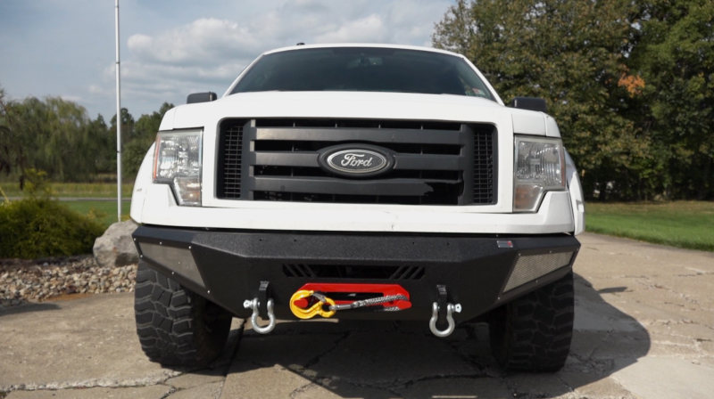 Fishbone Offroad 09-14 Ford F150 Front Bumper - Black Bumpers - Steel Fishbone Offroad