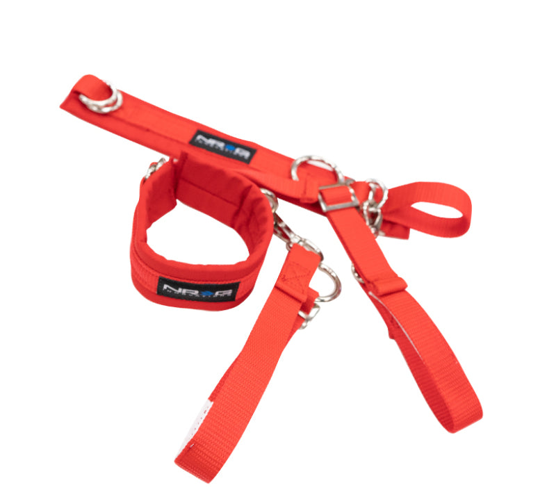 NRG SFI 3.3 Arm Restraints One Pair - Red Seat Belts & Harnesses NRG