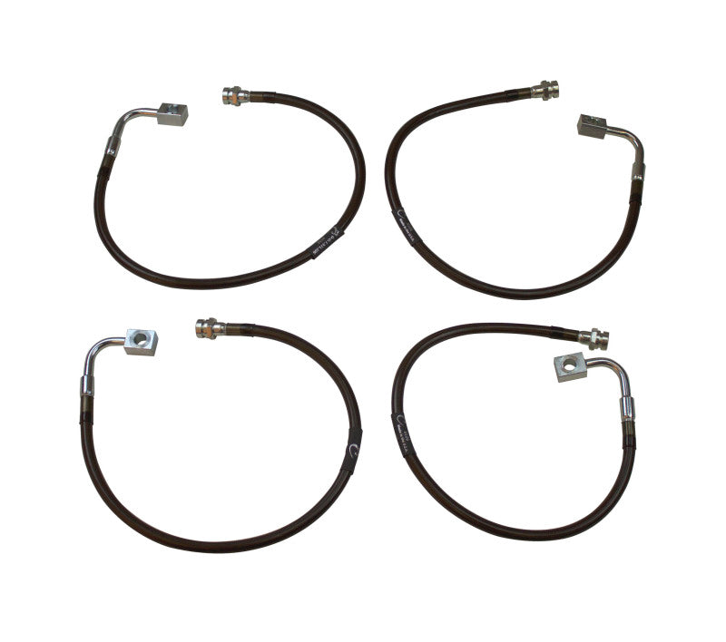 MaxTrac 07-18 Jeep Wrangler JK 2WD/4WD Front & Rear Extended Brake Line Kit Brake Line Kits Maxtrac