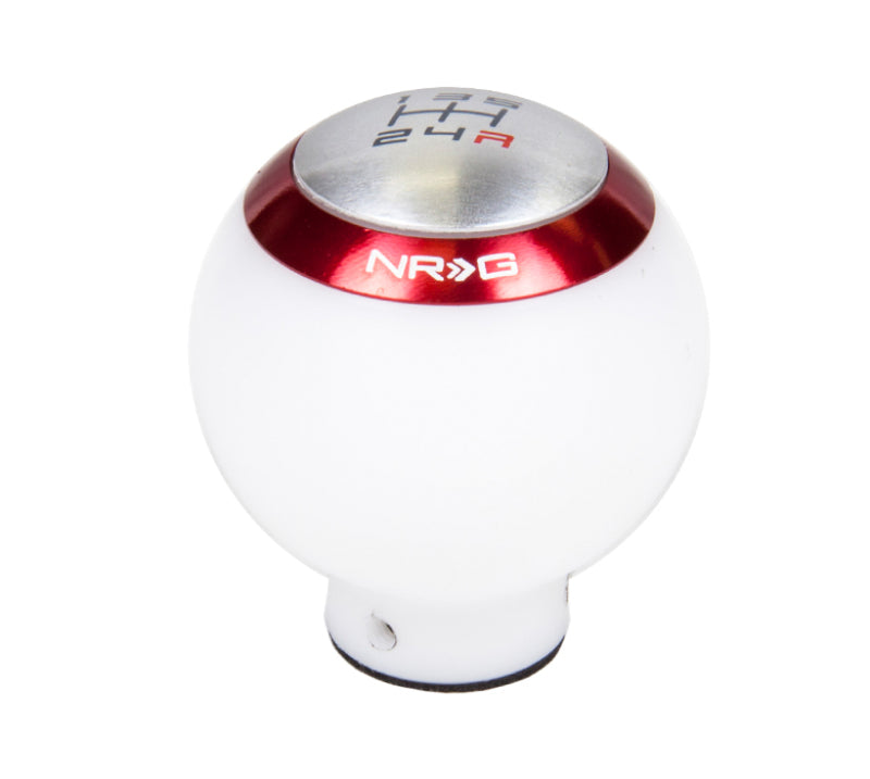 NRG Shift Knob - White (Includes 4 Interchangeable Rings) Shift Knobs NRG