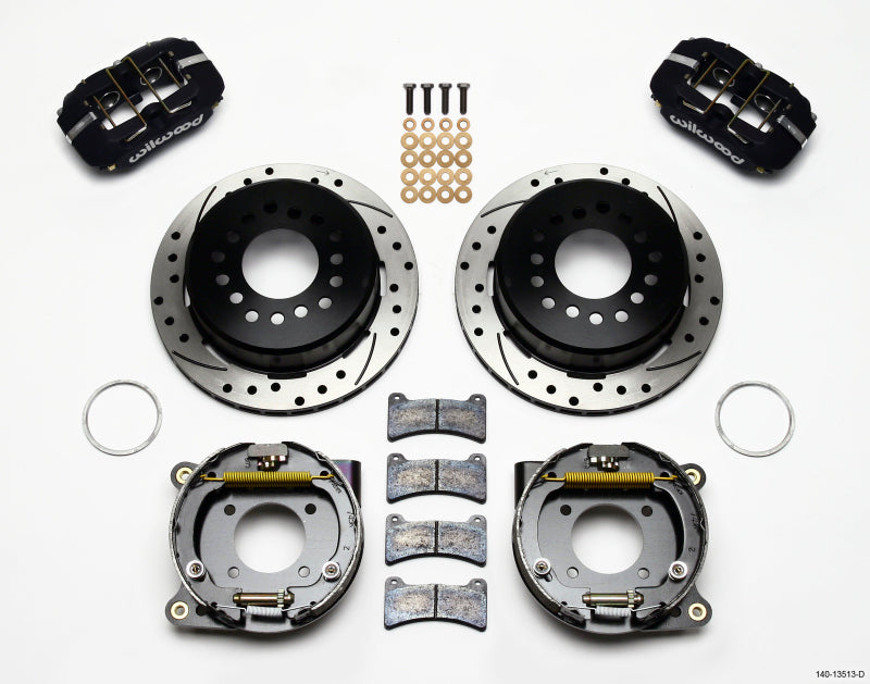 Wilwood Dynapro Low-Profile 11.00in P-Brake Kit Drilled BOP Axle 2.75in Bearing 2.75 Offset Big Brake Kits Wilwood