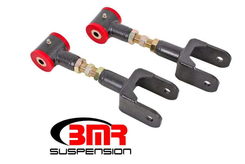 BMR 79-04 Fox Mustang Upper Control Arms On-Car Adj. (Polyurethane) - Black Hammertone Control Arms BMR Suspension