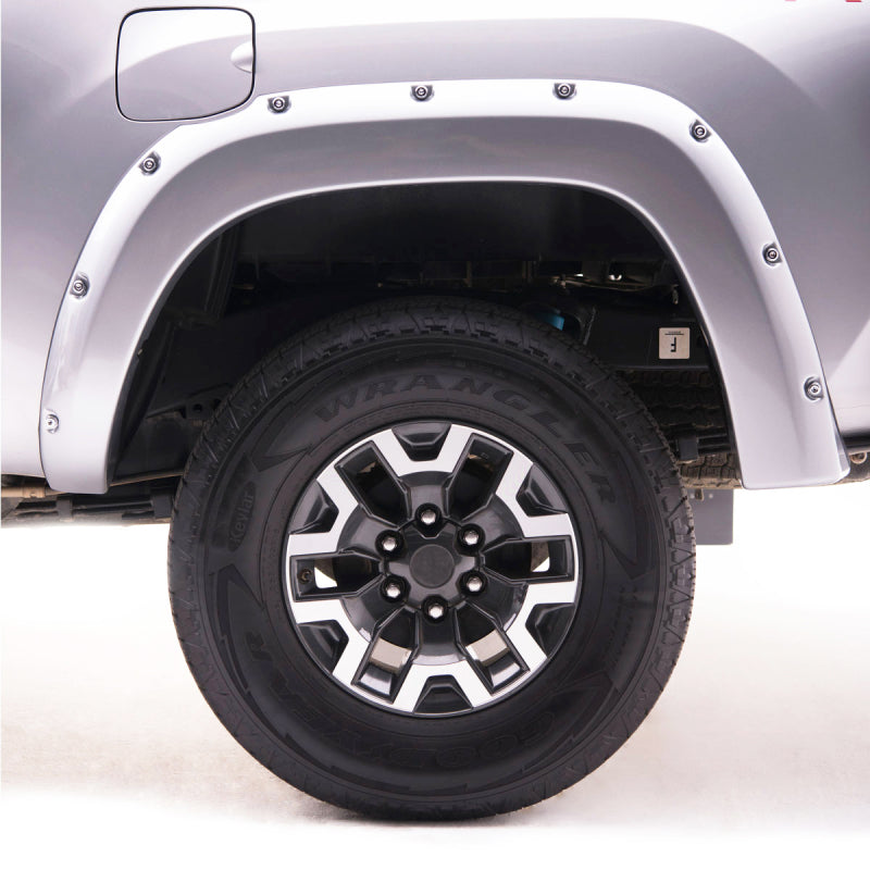 EGR 16+ Toyota Tacoma w/Mudflap Bolt-On Look Color Match Fender Flares - Set - Silver Sky Fender Flares EGR