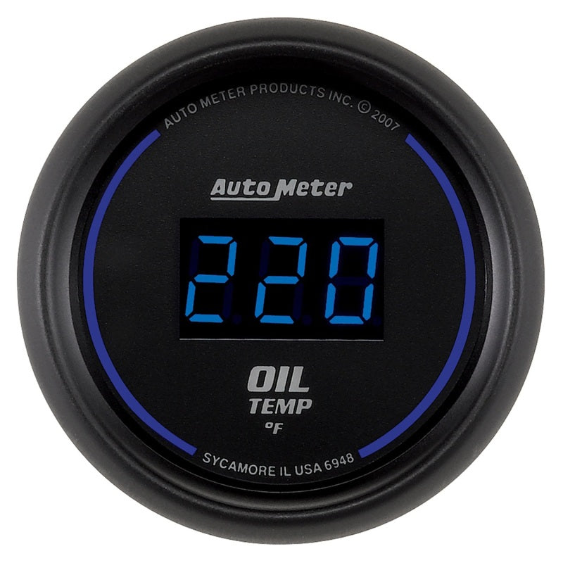 Autometer Cobalt Digital 52.4mm 0-340 deg F Oil Temperature Gauge Gauges AutoMeter