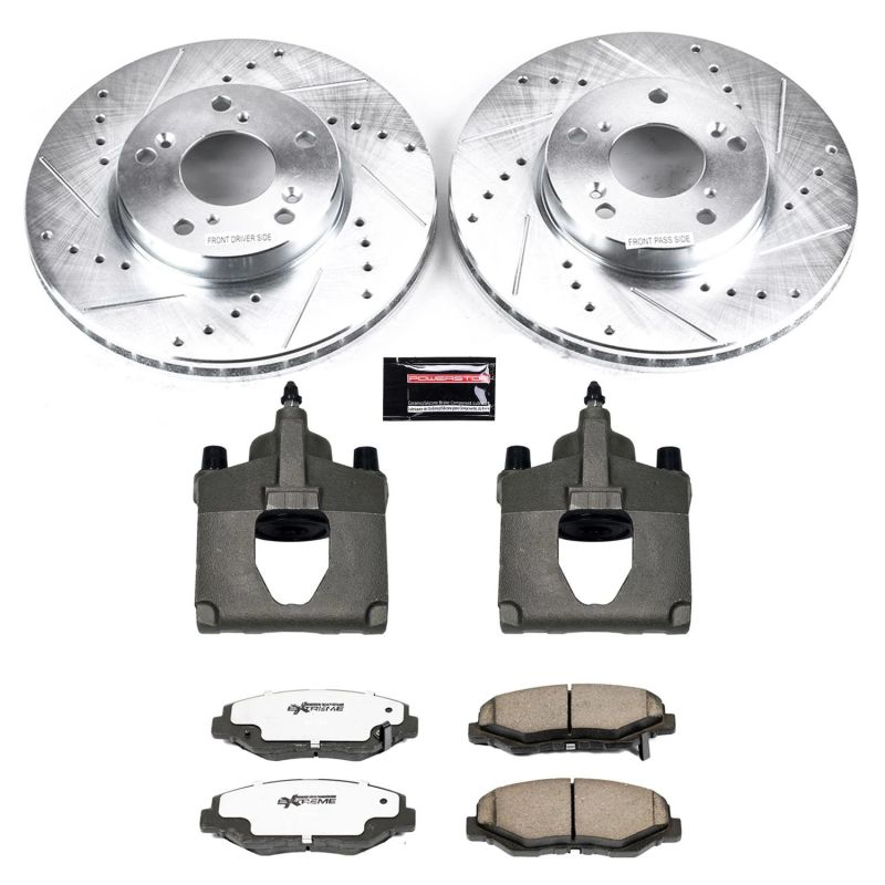 Power Stop 14-15 Acura ILX Front Z26 Street Warrior Brake Kit w/Calipers Brake Kits - Performance D&S PowerStop