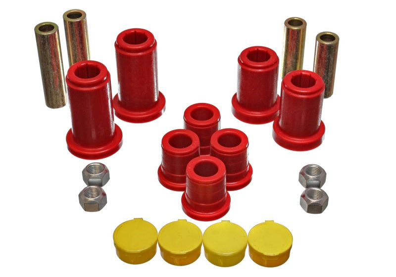 Energy Suspension 98-99 Tahoe/Yukon/Denali / 98-95 K5 Blazer 4WD Red Front End C/A Bushing Set Bushing Kits Energy Suspension