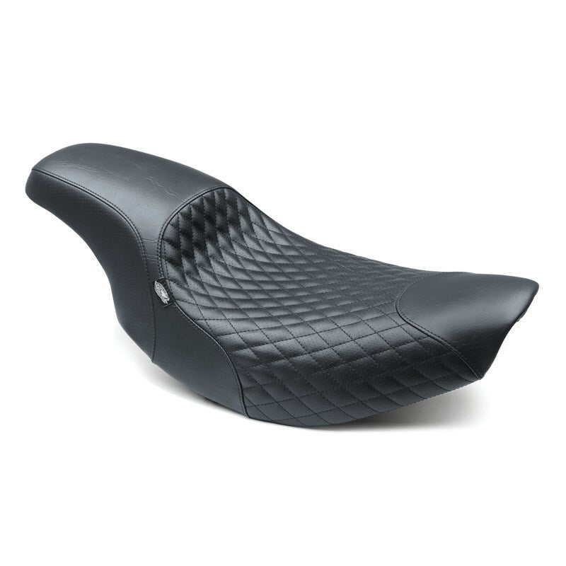 Mustang 14-21 Indian Chieftain,Chief,Dk Horse,Master,Indian Tripper 1PC Seat w/Diam Stitch - Black One-Piece Motorcycle Seats Mustang Motorcycle