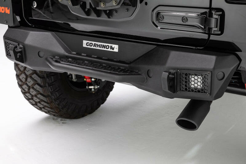 Go Rhino 18-20 Jeep Wrangler JL/JLU Rockline Rear Stubby Bumper Bumpers - Steel Go Rhino