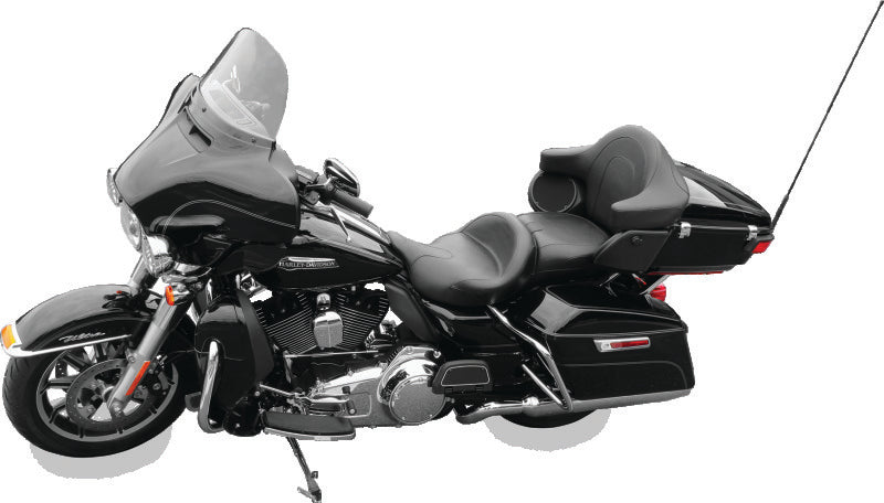 Mustang 08-21 Harley Electra Glide,Rd Glide,Rd King,Str Glide Touring Summit 1PC Seat - Black One-Piece Motorcycle Seats Mustang Motorcycle