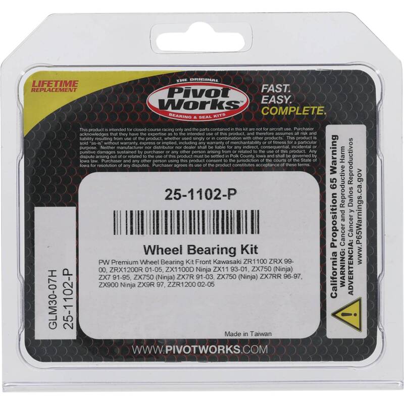 Pivot Works Kawasaki Wheel Bearing Kit Premium Bearings Control Arms Pivot Works