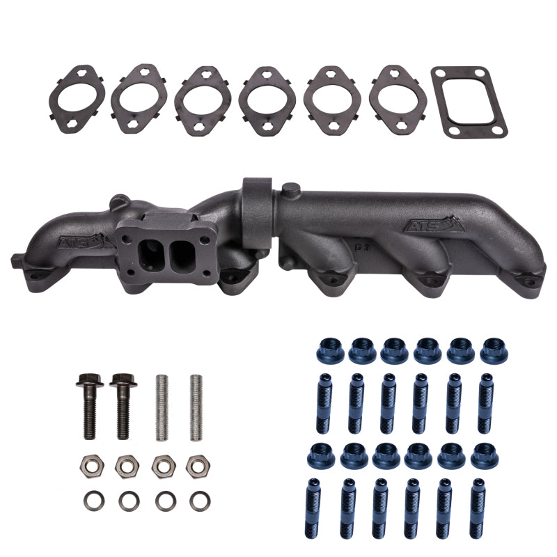 ATS Diesel 03-07 5.9L Cummins 2-Piece T3 Pulse Flow Exhaust Manifold Kit w/ Gaskets & Hardware Headers & Manifolds ATS Diesel