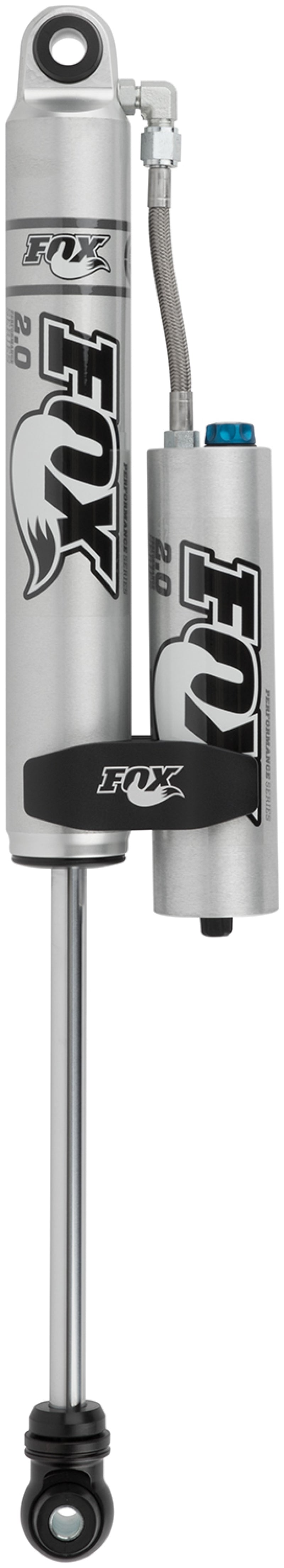 Fox 2.0 Performance Series 10.1in. Smooth Body Reservoir Shock w/CD Adj. (Alum) Std Travel - Black Shocks and Struts FOX