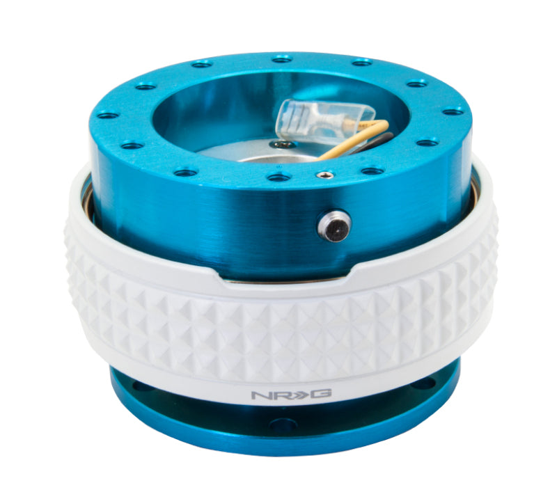 NRG Quick Release Kit - Pyramid Edition - New Blue Body / Glow In The Dark Pyramid Ring Quick Release Adapters NRG