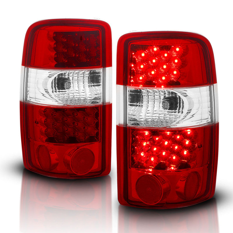 ANZO 2000-2006 Chevrolet Suburban LED Taillights Red/Clear Tail Lights ANZO