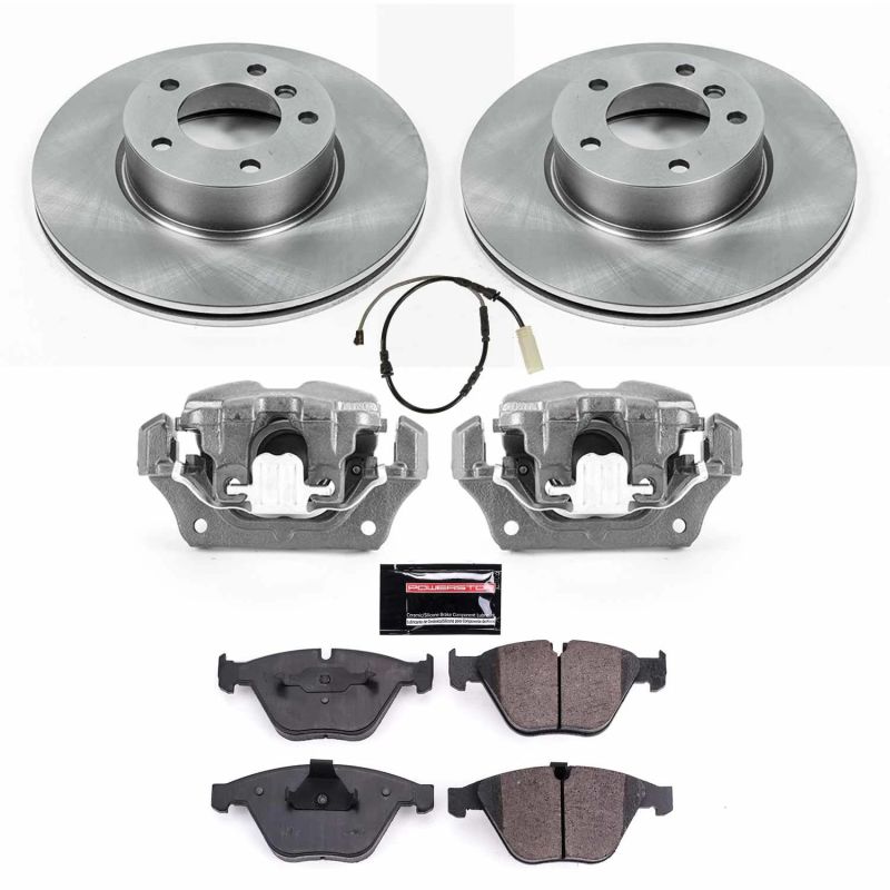 Power Stop 13-15 BMW X1 Front Autospecialty Brake Kit w/Calipers Brake Kits - OE PowerStop