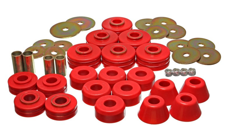 Energy Suspension 78-80 GM Denali XL/Subarban & Yukon XL 4WD Red Body(cab) Mount Set Bushing Kits Energy Suspension