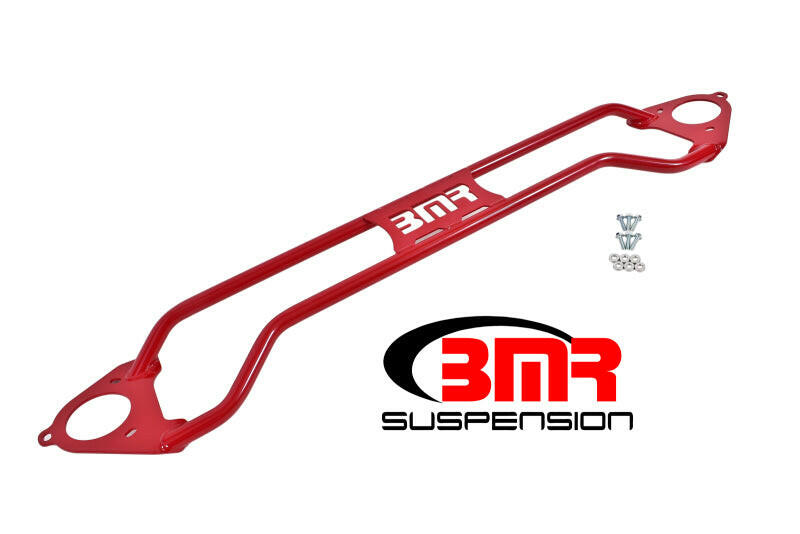 BMR 16-17 6th Gen Camaro Front Twin Tube Design Strut Tower Brace - Red Strut Bars BMR Suspension