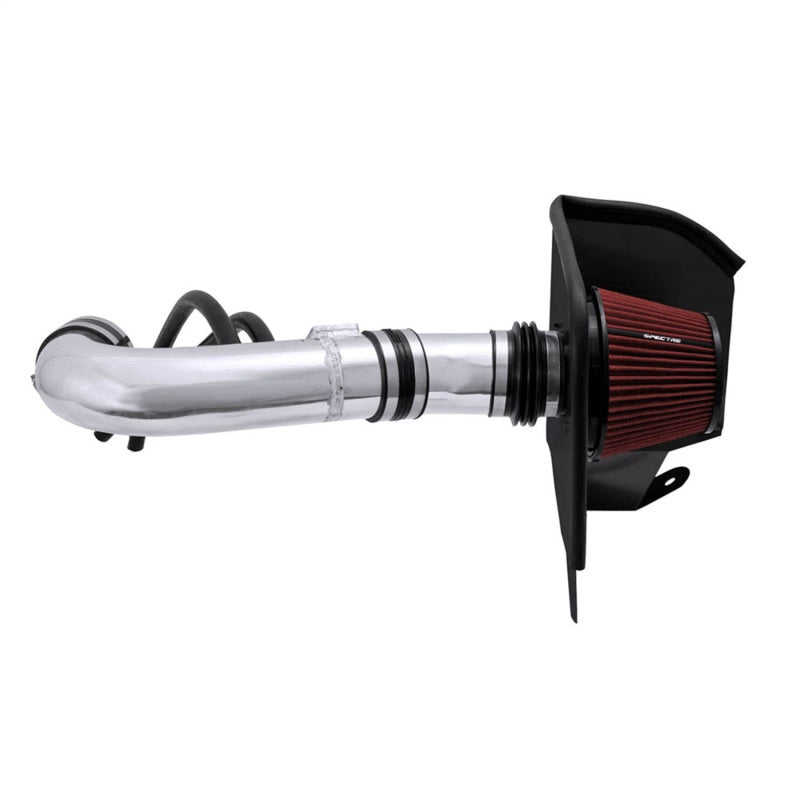Spectre 04-14 Nissan Titan V8-5.6L F/I Air Intake Kit - Polished w/Red Filter Cold Air Intakes Spectre