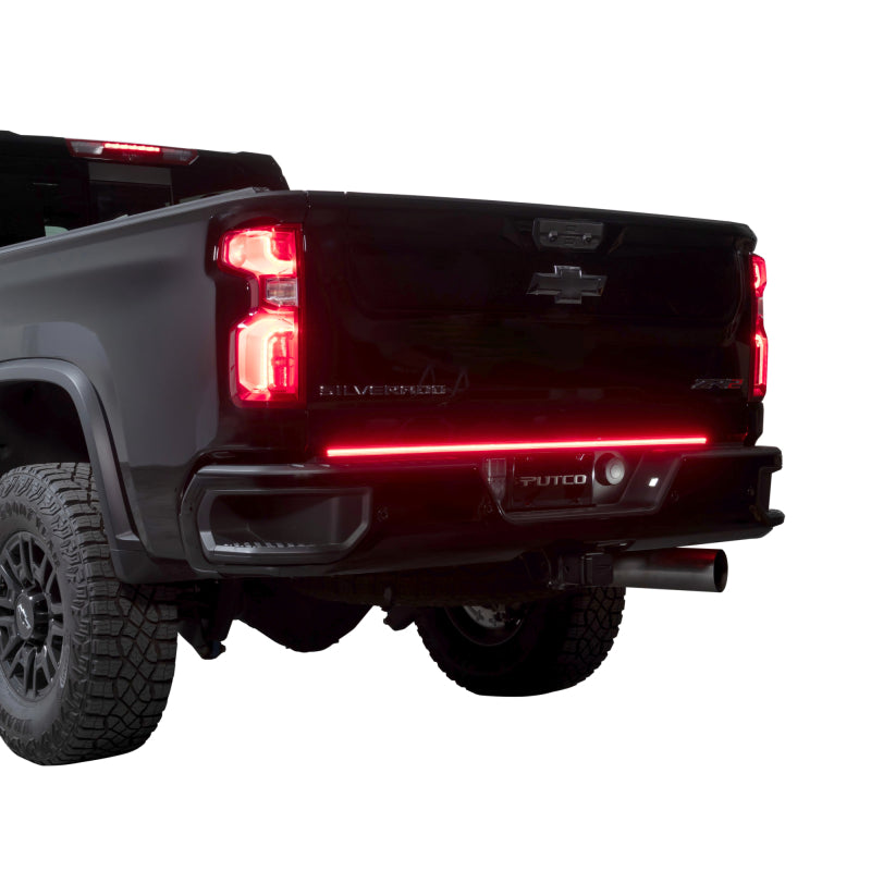 Putco 2024 Chevrolet Silverado HD/ GMC Sierra HD 60In Direct Fit Red Blade Kit Tailgate Bars Light Tailgate Bar Putco