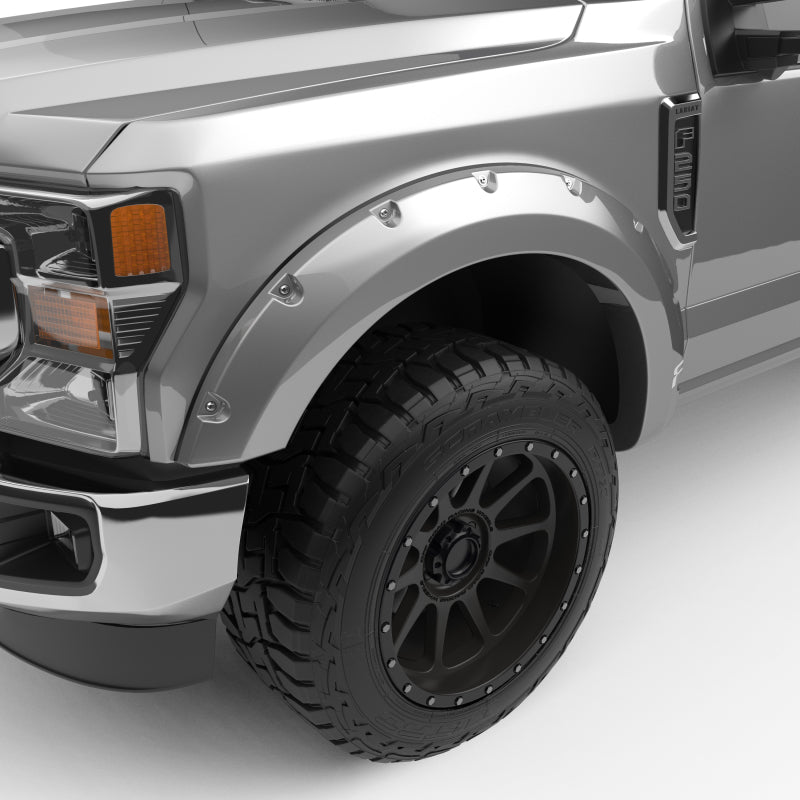 EGR 2017 Ford Super Duty Bolt-On Look Color Match Fender Flares - Set - Ingot Silver Fender Flares EGR