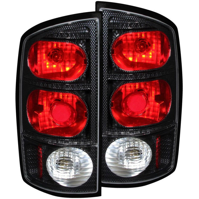 ANZO 2002-2005 Dodge Ram 1500 Taillights Carbon Tail Lights ANZO