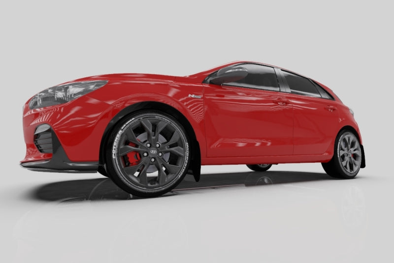 Rally Armor 19-21 Hyundai Elantra GT N Line/i30 Red UR Mud Flap w/Black Logo Mud Flaps Rally Armor