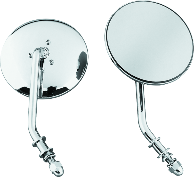 Bikers Choice 65-Up Chrome 4 Inch Round Short Stem Mirror Right Custom Side Mirrors Bikers Choice