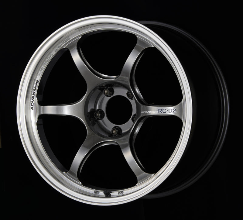 Advan RG-D2 15x5.5 +38 4x100 Machining and Racing Hyper Black Wheel Wheels - Cast Advan
