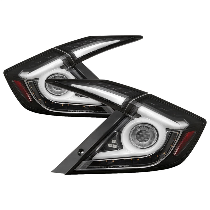 Spyder 16-19 Honda Civic 4 Door Light Bar LED Tail Lights - Black - ALT-YD-HC164D-LB-BK Tail Lights SPYDER