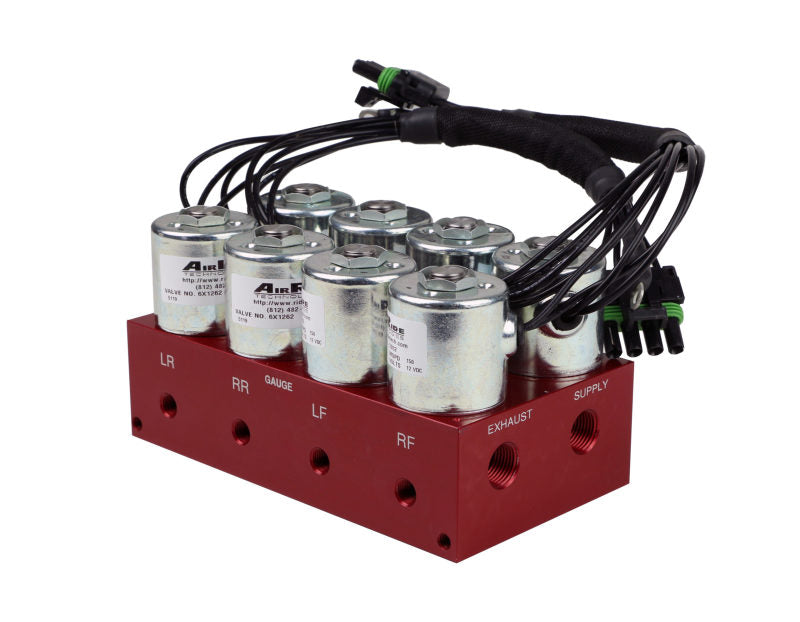 Ridetech 4-Way Big Red Air valve Fittings Not Included Air Tank Components Ridetech