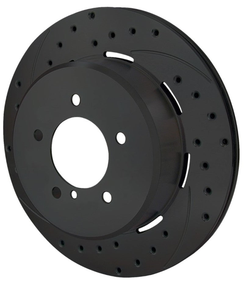 Wilwood Rotor-2.31in Offset-SRP-BLK-Drill-LH 12.19 x .810 - 5x4.75in BC Brake Rotors - 2 Piece Wilwood