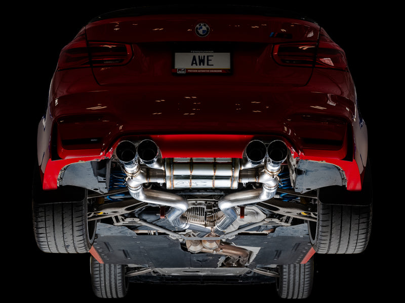 AWE Tuning BMW F8X M3/M4 SwitchPath Cat-Back Exhaust - Chrome Silver Tips Catback AWE Tuning