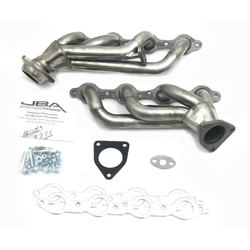 JBA 99-01 GM Truck 4.8L/5.3L LS w/o A.I.R. w/EGR 1-5/8in Primary Raw 409SS Cat4Ward Header Headers & Manifolds JBA