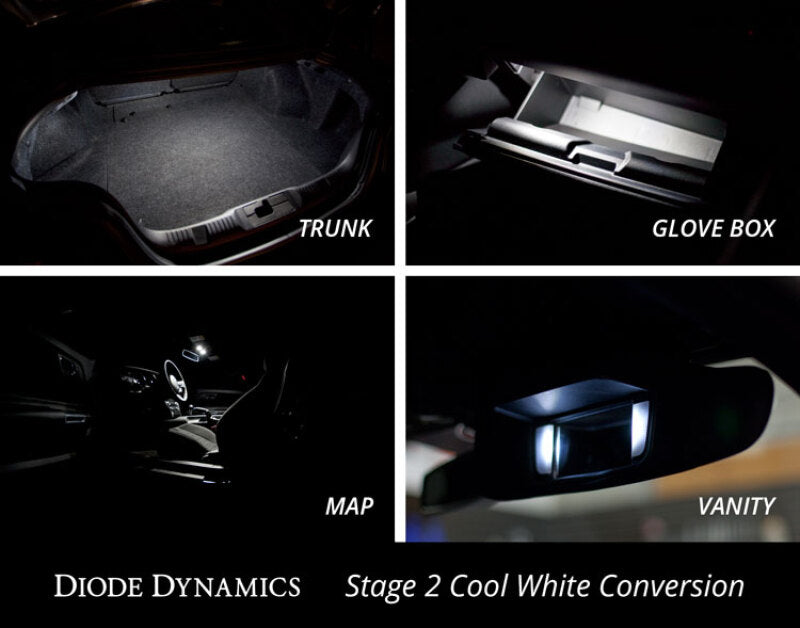 Diode Dynamics Mustang Interior Light Kit 15-17 Mustang Stage 1 - Red Bulbs Diode Dynamics