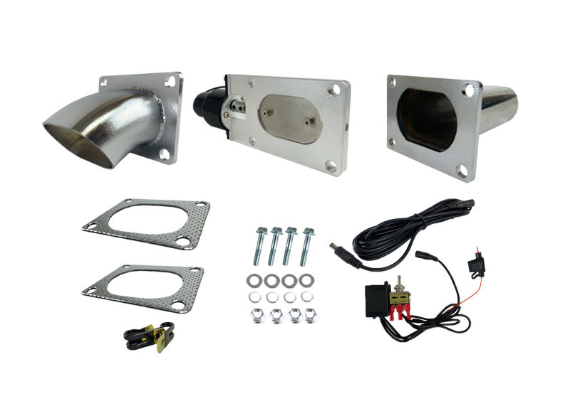 Granatelli 3.0in Oval Stainless Steel Electronic Exhaust Cutout Exhaust Cutouts Granatelli Motor Sports