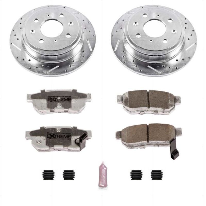 Power Stop 90-01 Acura Integra Rear Z26 Street Warrior Brake Kit Brake Kits - Performance D&S PowerStop
