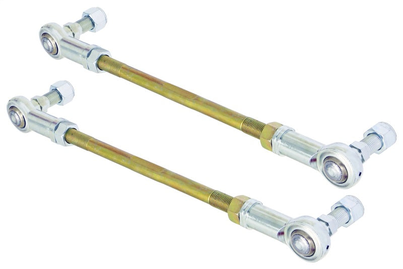 RockJock Adjustable Sway Bar End Link Kit 8 1/2in Long Rods w/ Heims and Jam Nuts pair Sway Bar Endlinks RockJock