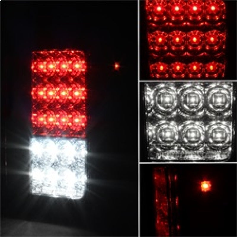 Spyder Jeep Wrangler 07-15 LED Tail Lights Red Clear ALT-YD-JWA07-LED-RC Tail Lights SPYDER