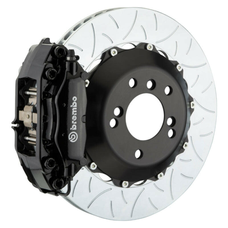 Brembo 93-98 Supra Rear GT BBK 4 Piston Cast 2pc 345x28 2pc Rotor Slotted Type-3-Red Brake Kits - Performance Slot Brembo