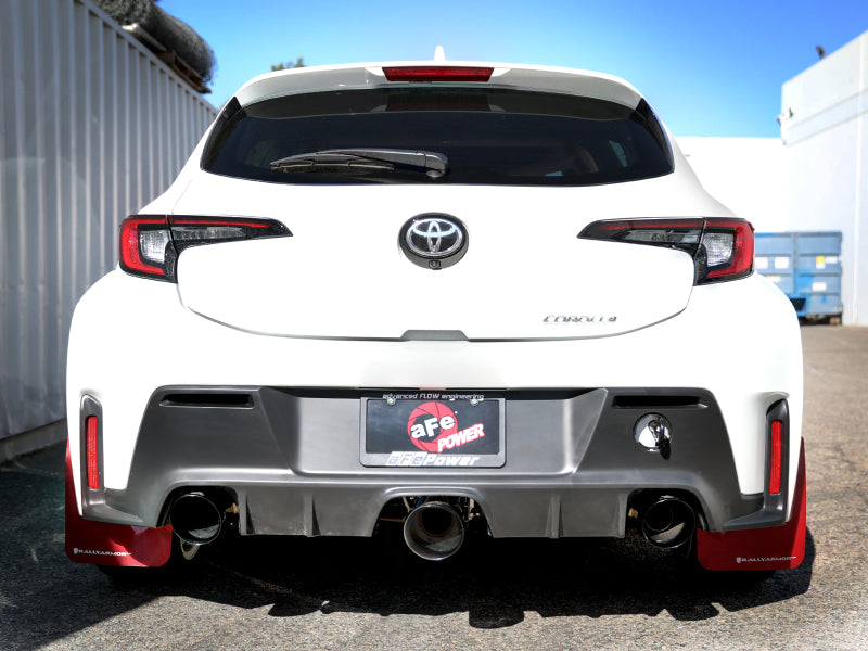 aFe 23-24 Toyota GR Corolla L3 1.6L (t) Gemini XV 3in to 2-1/2in Cat Back Exhaust w/ Black Tips Catback aFe
